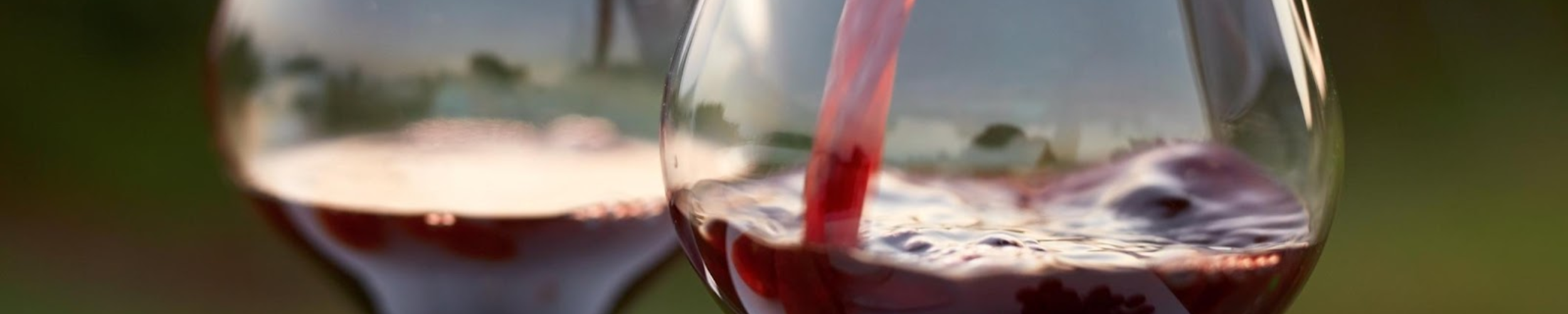 Red wine being served